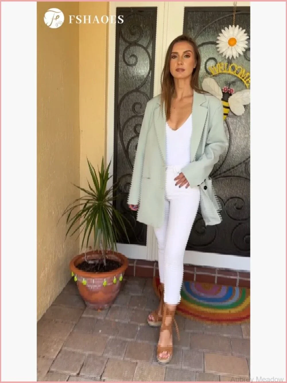 Oversized Blazer Lapel Button Down Casual Work Office Jacket Women Suiting
